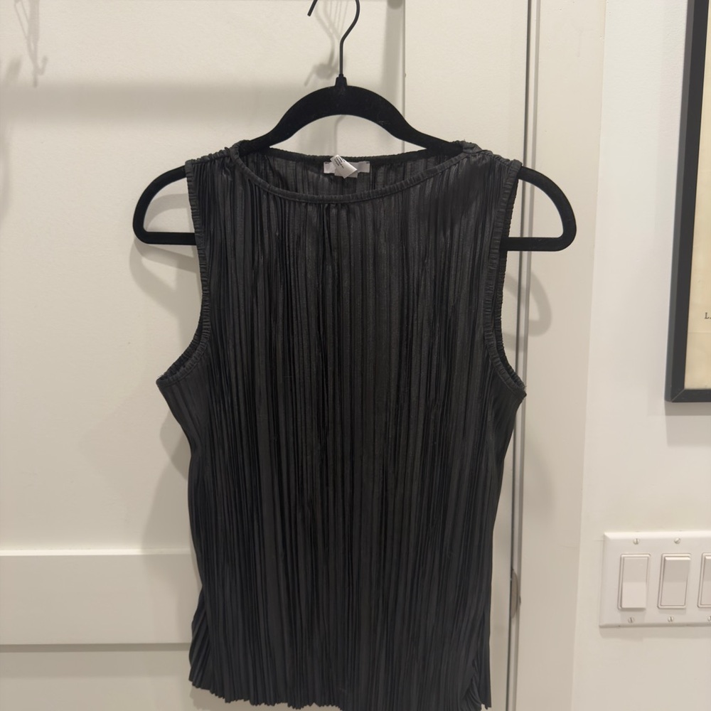 Pleated Boat Neck Top